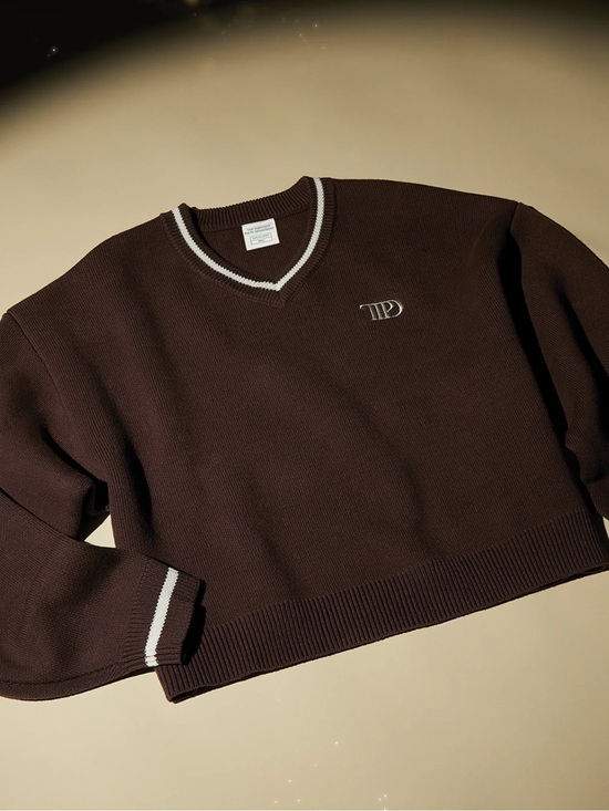 Taylor Swift Sweaters - TTPD V-NECK CROPPED SWEATER